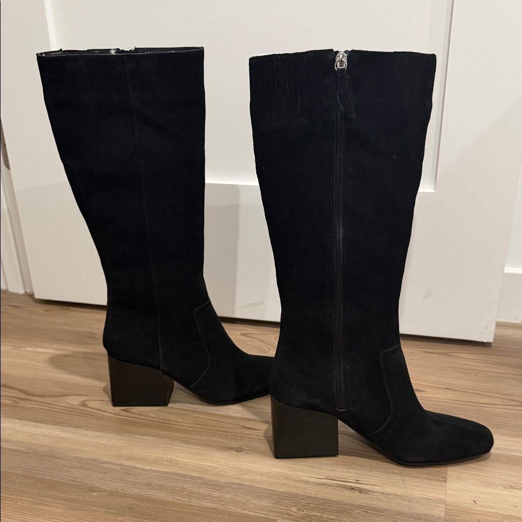 Aqua College Black Heeled Boots Size Us 9.5 New With Box Waterproof